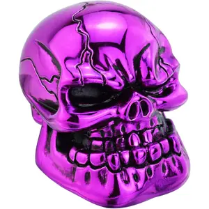 Cool Shift Knobs Skull Shaped Shifter Knob Car Gear Shifting Lever Handle Fit for Most Automatic Manual Transmission Vehicle, Purple