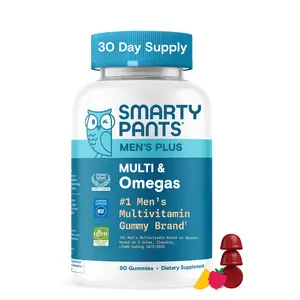 Men’s Multivitamin Gummies with Omega 3 DHA/EPA, Methylfolate, Vitamin D3, C, B12, B6, A, K & Zinc, Daily Nutritional Support Gummy Vitamins, Raspberry Lemonade Flavor, 90 Count (30 Day Supply)