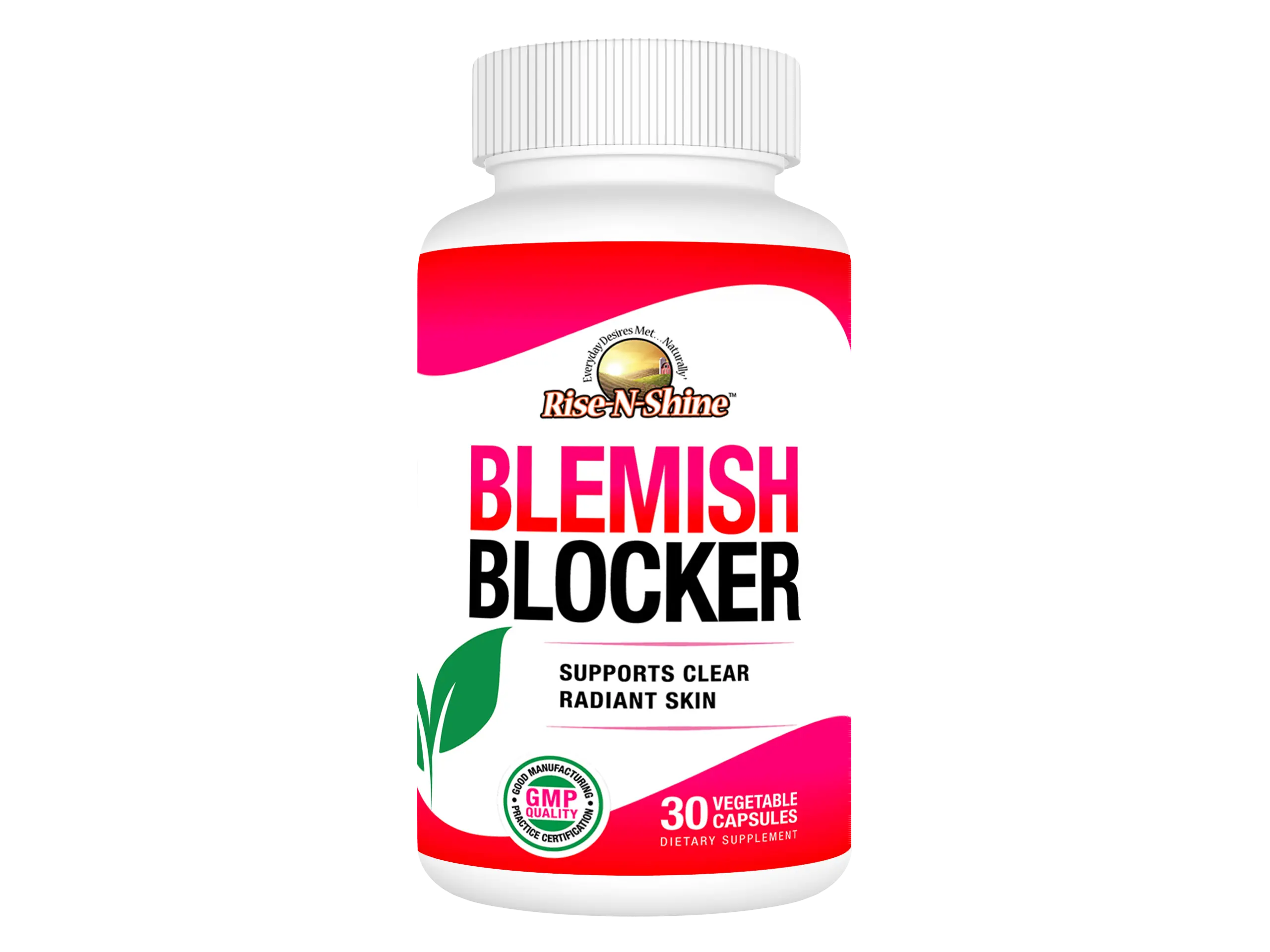 Rise-N-Shine Blemish Blocker Edible Healthcare Beauty Acne Pill Skin Care Capsules - Natural Dietary Supplement for Adult Women, Contains DIM & Calcium D-Glucarate, GMP Certified, 24 Months Shelf Life, Single Item for Radiant Complexion & Clarity