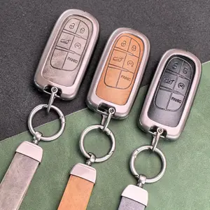 Key Case For Jeep Cherokee Compass S Renegade Grand Commander For Dodge Journey Challenger Jcuv Charger For Chrysler 300C Car Key Accessory Cover