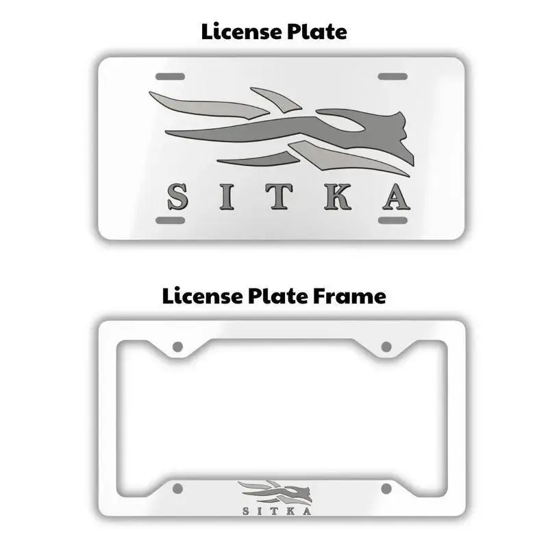 SITKA GEAR License Plate & Plate Frame Car Decor Accessories US Market Unique Design Enhances Aesthetic Appeal Easy Install - Tag For Car - Car Accessories