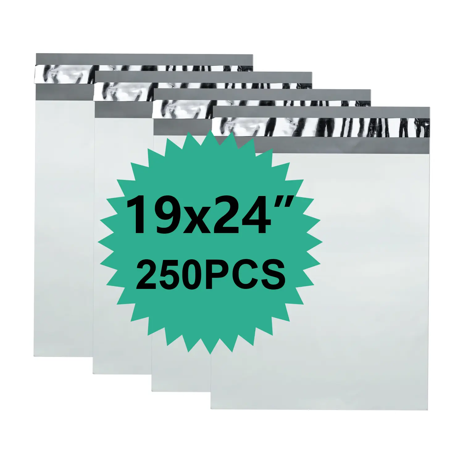 Reliable Mailer Waterproof & Tear-Resistant Self-Seal Poly Shipping Envelopes for Business, E-Commerce & Postal Use - 19 x 24 Inch 250-Pack Durable Polyethylene Mailing Bags