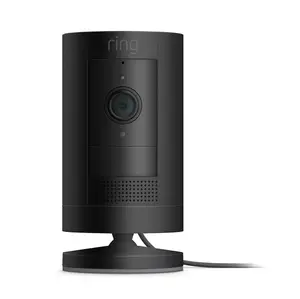 Ring Stick Up Cam Plug-In 3rd Gen Wireless Security Camera, Weather Resistant Smart Camera with Live View, Motion Alerts, Two-Way Audio and Flexible Mounting for Home and Business Protection