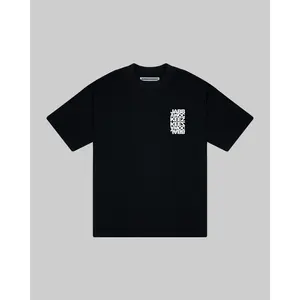 Mirrored 3 Stack Tee  Black