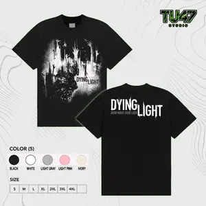 Dying Light Game Tshirt, Vintage  Graphic T-Shirt, Retro Y2K Zombie Unisex Lightweight Cotton T-Shirt, Game Lover, Graphic Tee,Various Sizes Horror Game Zombies comfort color