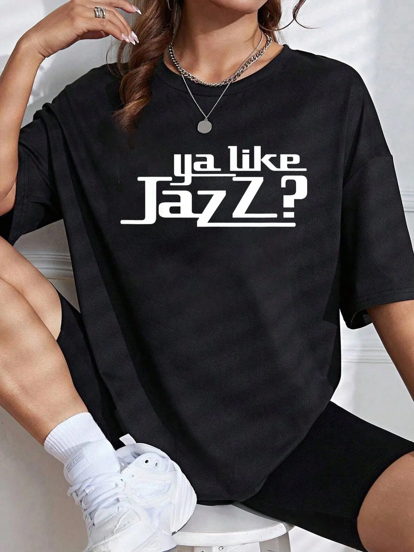 Ya Like Jazz T-Shirt - 100 Cotton Womens Casual Short Sleeve Crew Neck T-Shirt For Spring Summer