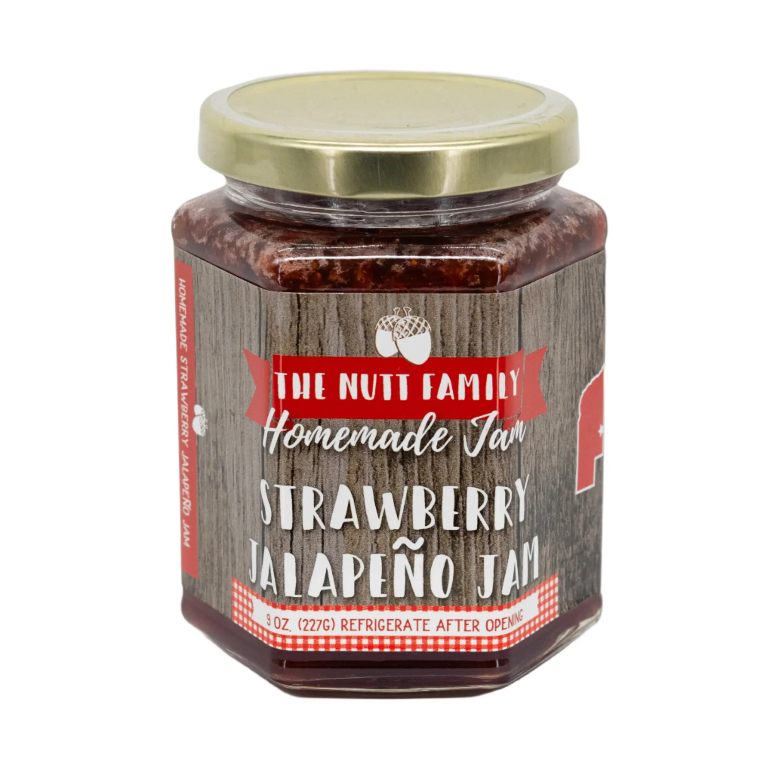Strawberry Jalapeño Jam | 9 oz | Nutt Family Jams & Jellies