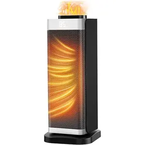 Space Heaters for Indoor Use,  3 in 1 Portable Space Heater with Humidifier/Ambient Light, Electric Heaters with Thermostat,70? Oscillation,12H Timer,Ultra-Quiet for Bedroom,Office(SL)