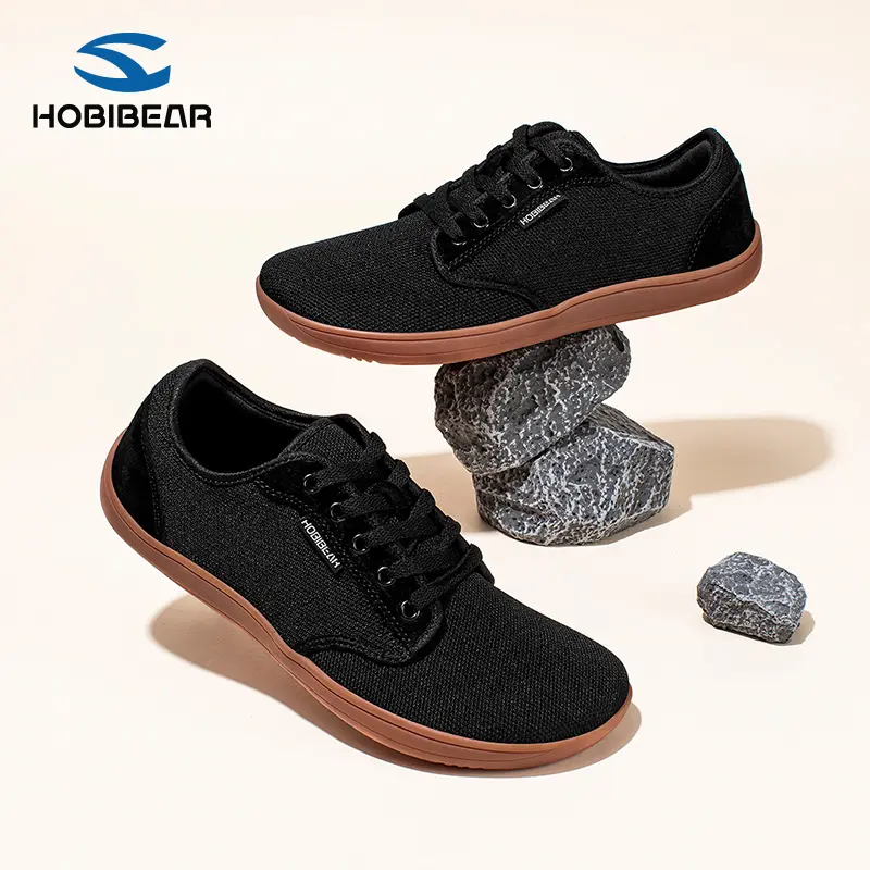 HOBIBEAR Men's Modern Wide Toe Faux Suede Sneakers - Style, Practical, Versatile Fall Casual Walking Shoes with Breathable Soft Soles for Daily Use,back to school,back to school haul