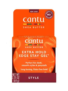 Cantu Shea Butter For Natural Hair Extra Hold Edge Stay Gel (Pack of 4)