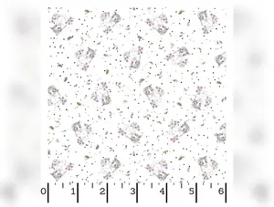 Whiskers & Paws | Tiny Flowers - Cats - White by Hannah Dale for Maywood Studio | MAS10418-W