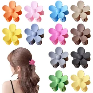 6/12 Pack Small Flower Hair Clips, Cute Flower Hair Clips for Women's Thin/Medium Thick Hair, Non-slip Matte Small Hair Clips