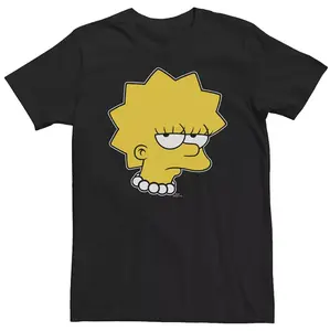 Big & Tall The SimpsonS Lisa Simpson Unamused Big Head Tee