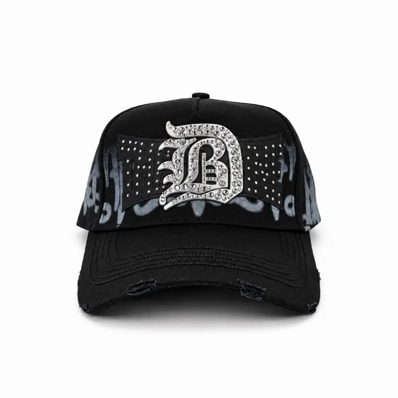 31 Hats X David Benavidez DB31 Unisex Black Snapback Beanie, Acrylic-Polyester Fabric Streetwear Hat with Metal Accents
