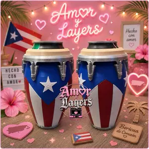 Puerto Rico Conga Can Holder
