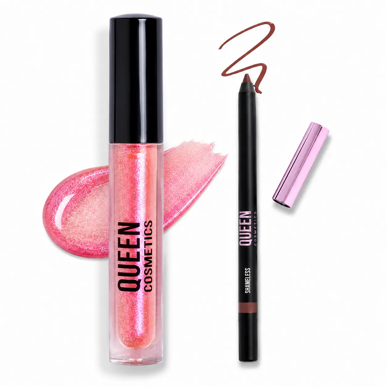 Queen Cosmetics Divine Aura and Shameless Lip Kit