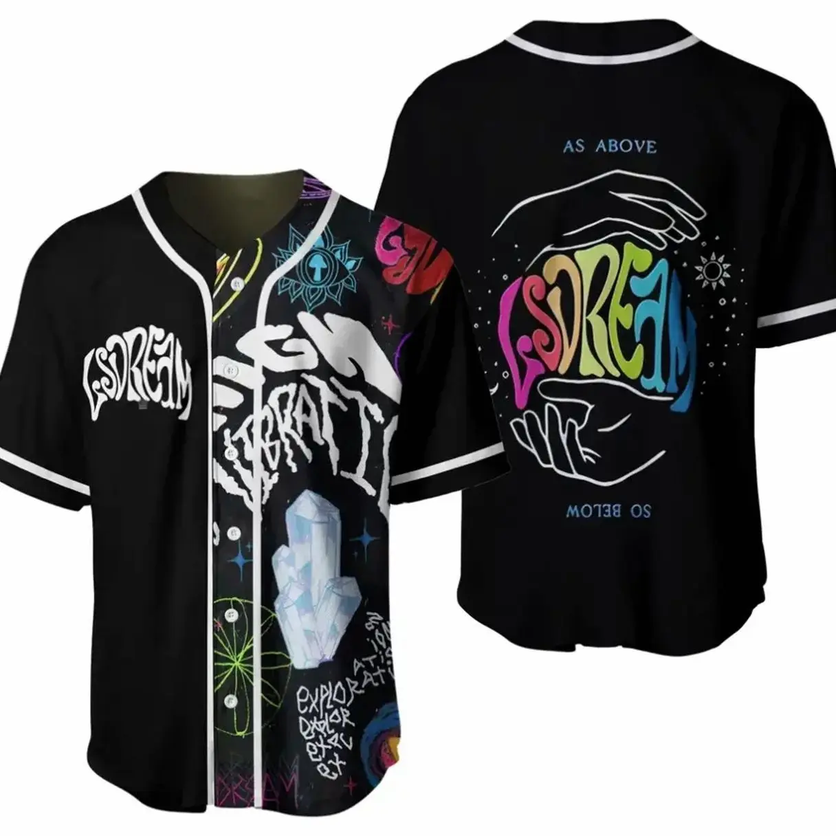 LSDream - High Vibrations Baseball Jersey Shirt, Unisex Shirt