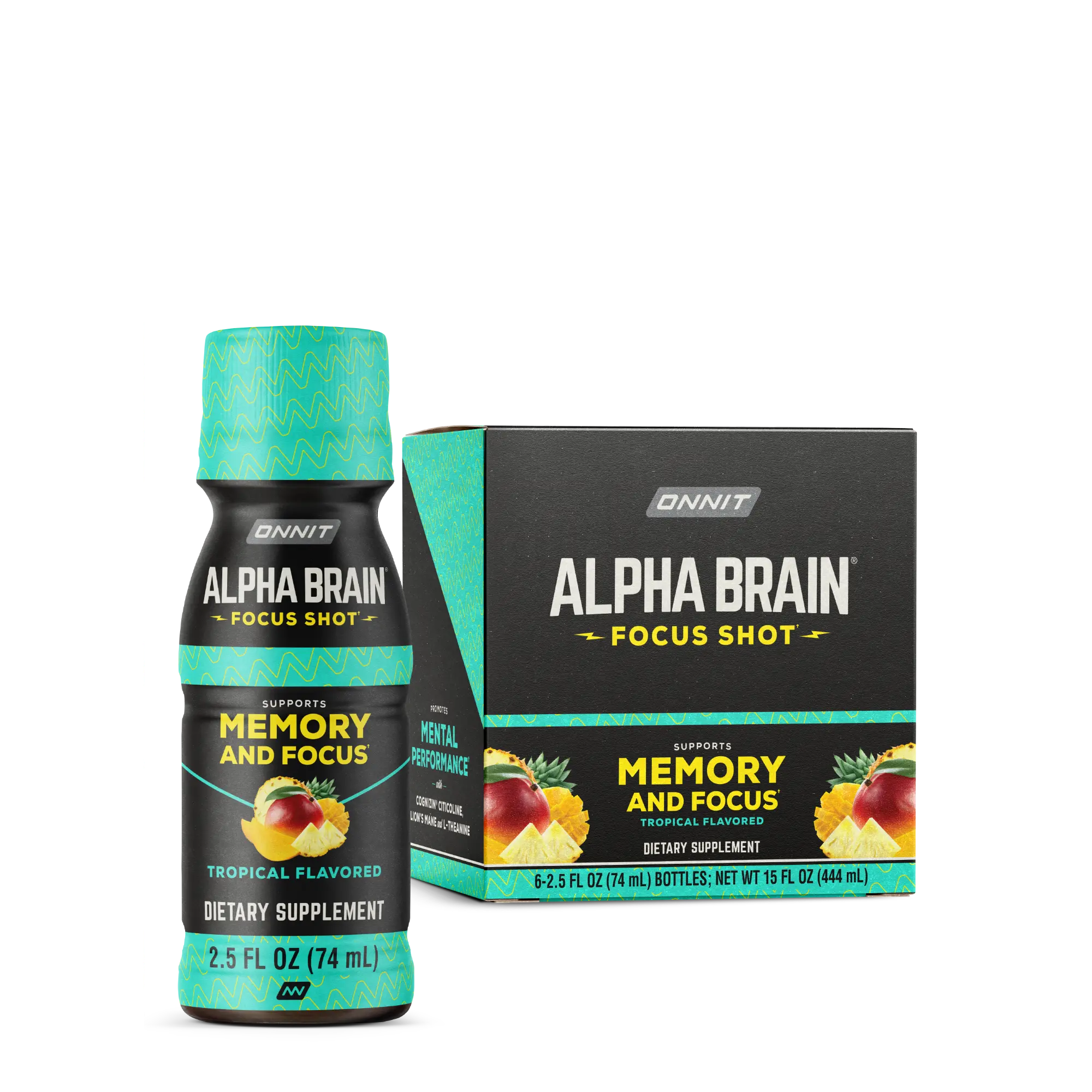 Alpha BRAIN® Focus Shot - Tropical (2.5 fl oz, 6 ct)