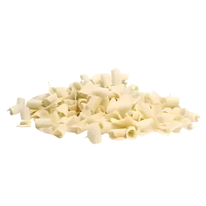 Premium White Chocolate Curls (7mm) for cakes, pastries & desserts — Minimum 37% Cocoa Solids —  2.2 lb.