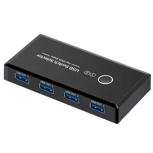 USB3.0 2 In 4 Out Sharing HUB Switcher Two Computers Share Printer Multi Port Adapter