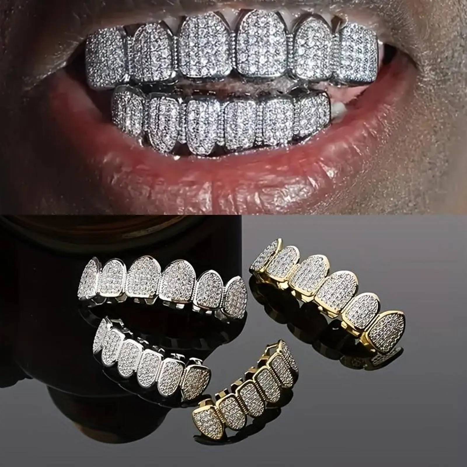 Upgrade Rapper Teeth 2026 New Arrivals & Fresh Design | 2 Piece Top & Bottom Set for Rappers ...