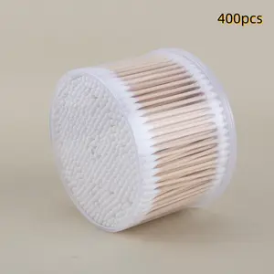 400pcs Disposable Dual-Head Hygiene Cleaning Sticks, Cotton Swabs, High-Quality Transparent Storage Box, Multi-Purpose Beauty & Clean Tool Set, Cleansing