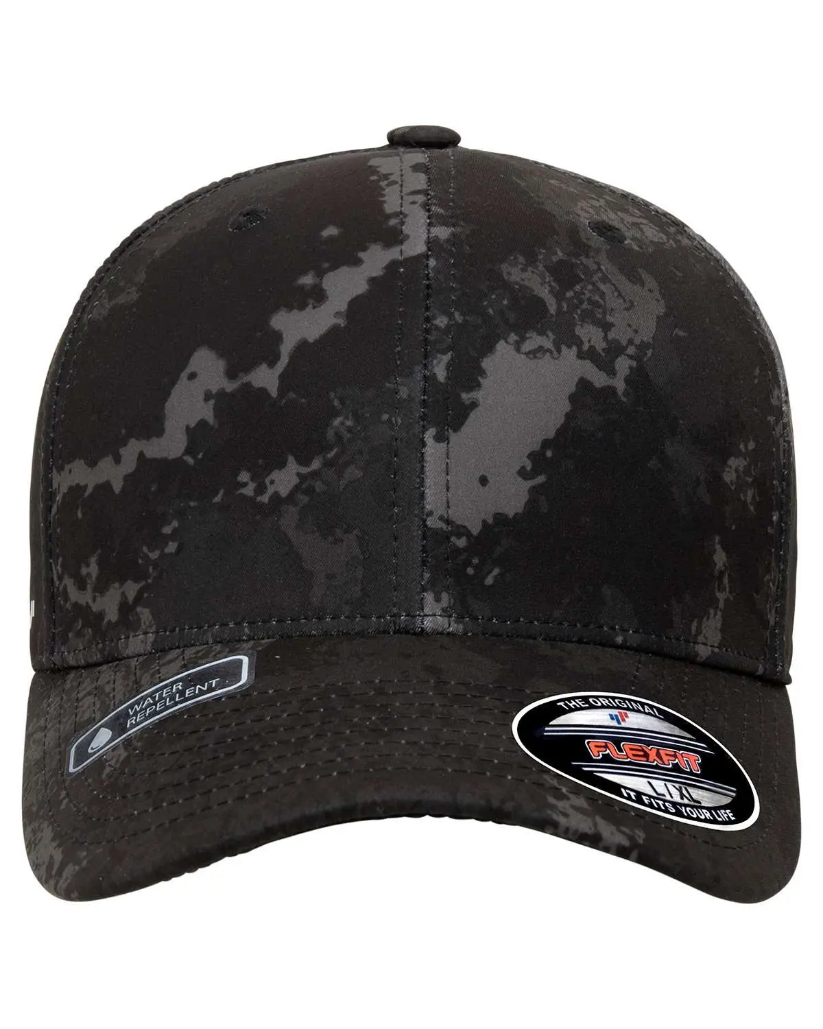 Flexfit Unisex 6-Panel VEIL Camo Cap - 6277VC Polyester, Water-Repellent, Breathable, All-Day Comfort Casual Hat for Summer Streetwear Snapback Baseball Cap Sports Cap