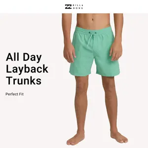 Billabong Men's All Day Layback Trunks,  Elastic Waist, Front Pockets, Solid Body, Perfect Fit, 100% Polyester