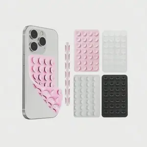 Silicone Suction Phone Case Mount, Phone Suction Grip, Octobuddy Sticky Phone Grip, Adhesive Phone Stand for Cell Phone, Hands-Free Selfie Mirror Mount, Reusable Anti-Slip Back Grip, Cute Travel Desk Car Accessory for Videos Calls Photos Daily Use