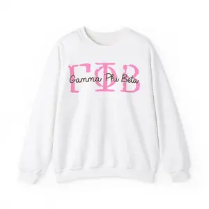 Gamma Phi Beta Greek Type Crewneck Sweatshirts