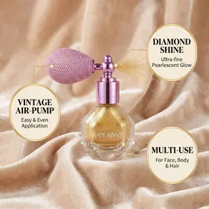 Magic Shimmer Highlighter Powder Spray, Ultra-Fine Glitter for Body, Hair, Face & Lips, Lightweight Long-Lasting Radiant Glow Makeup, Perfect for Women, Halloween & Daily Wear