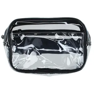 CTM Unisex Clear Stadium 2-Pocket Fanny Pack/Crossbody Bag