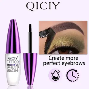 Waterproof Eyebrow Gel Long Lasting Black Brown Tattoo Tint Film Forming Medium Coverage for All Skin Types peel  off  eye  brow  tint