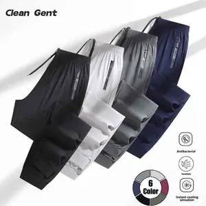 Men’s athletic pants featuring an elastic waistband and zippered ankles, suitable for gym workouts, outdoor leisure, and more. A loose, full-length design that works year-round, with a soft, comfortable running-style fit. Sporty and casual, it’s an excell