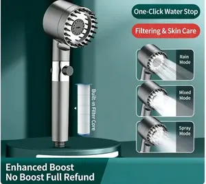 High Pressure Shower Head with Scalp Massager | Handheld Showerhead Set with Hose & Holder | Bathroom Shower Accessories for Home