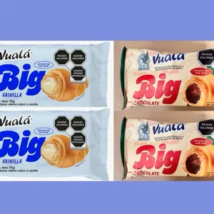 Vuala Big Vainilla and Big Chocolate Croissant Rolls - 4 Bags