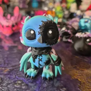 Crowly patched stitch Desk Buddies Articulated Fidget Stress Anxiety Relief Toy with Unique Design and Soft Texture
