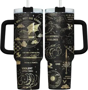 Fourth Wing Book Lovers Gifts - Bookish Mugs for Women - Gift for Readers - 40 Oz Drinkware - Ideal for Besties on Birthday and Christmas - Flasks