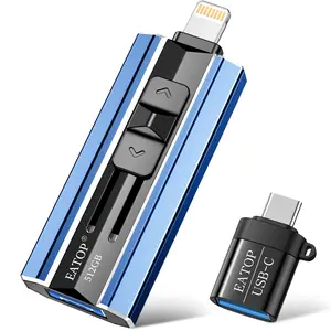 EATOP USB 128GB 256GB 512GB 1TB 2TB Flash Drive Intended for iPhone iPad, Memory Stick Storage for Photos and Videos Backup, Compatible with iPhone iPad Android PC, Plug and Play, No Application Required