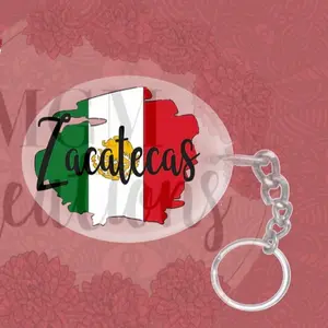 Estado/Mexican Flag Keychain