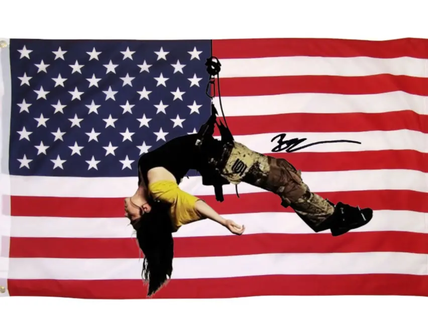 Private Pop Star Singer USA Flag- American Flag Tiktok Meme Trendy Room Tapestry Fanmade Subtle Merch Coachella Queen, concert, festival, event