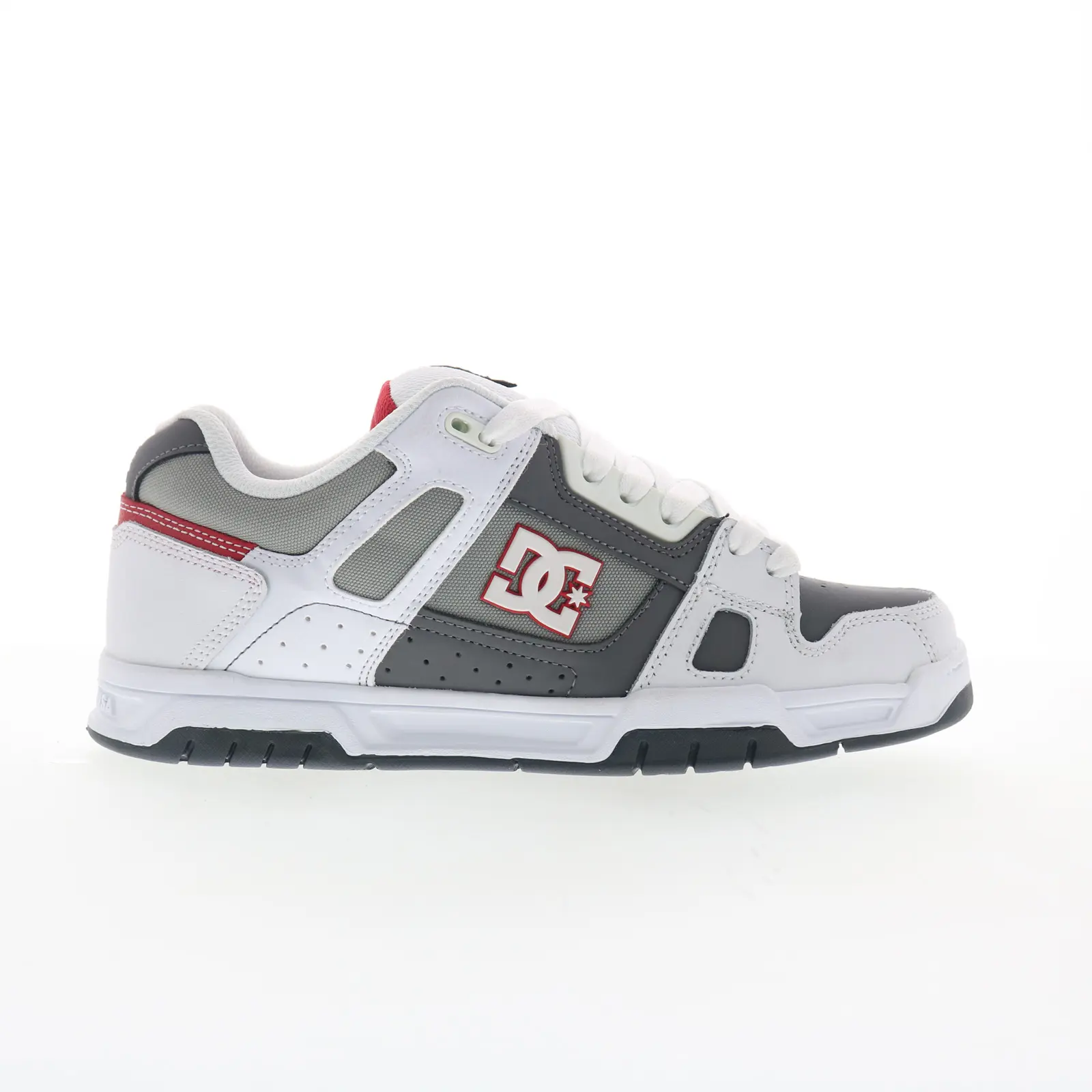 DC Stag 320188-XWSS Mens White Leather Skate Inspired Sneakers Shoes