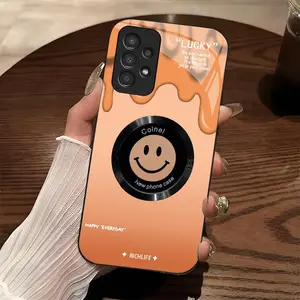Cute Smile MagSafe Case for【Galaxy A52 5g】 | Glitter Gradient Phone Case with Lens Protection | Cute Aesthetic Accessory.666
