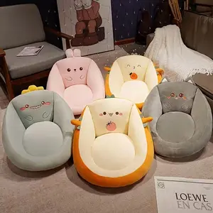 Plush cartoon round lazy reading floor mat - cute animal-shaped bay window cushion children's room game room bedside blanket machine washable soft tatami cushion gift for girls