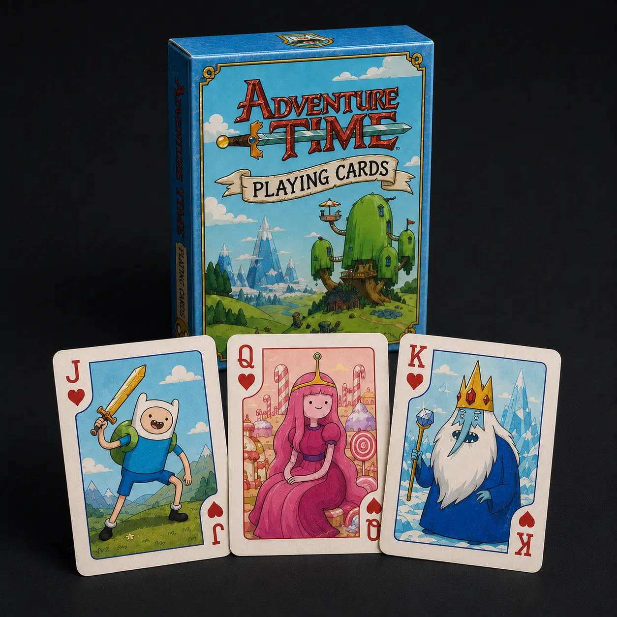 Adventure Time Playing Cards, Animated Character Art Deck, Fan Gift & Game Night Set