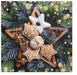 Christmas Napkins Gingerbread Decorative Xmas Paper Decoupage Napkin #2023