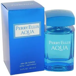 Perry Ellis AQUA Sea-Inspired Men's Eau de Toilette Spray - 3.4 fl oz, Zesty, Fragrant, Lemon, Non-Toxic, Packaged, Refreshing, New in Box, Single Item, Zesty Men's Fragrance, Fragrant Men's Fragrance