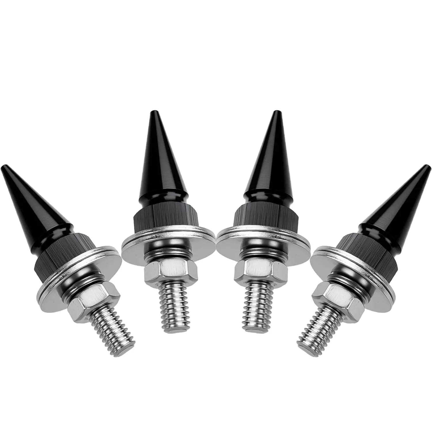 4 Pack Spikes License Plate Screws for , Anti  License Plate Fasteners, Universal Licence Plate  and Nuts, Cool Licence Plate Screw Set for   SUVs, Black