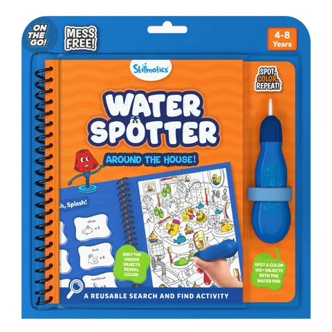 Skillmatics Reusable Search & Find Book - Water Spotter, Mess-Free Learning Activity, Stocking Stuffers, Christmas Fun, Travel Toy, Gifts for Boys & Girls Ages 4 to 8