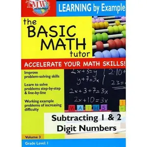 Basic Math Tutor Subtracting 1 & 2 Digit Numbers  [DVD Video Disc]